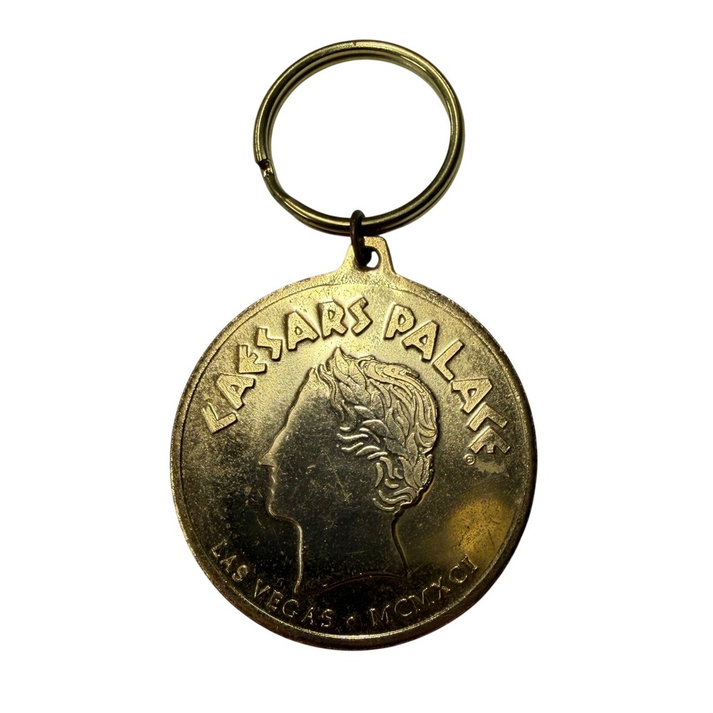 Vintage Caesars Palace Las Vegas 1991 Coin Keychain